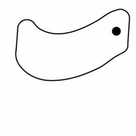 Rectangle Curved Key Tag - Spot Color with Logo