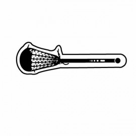 Lacrosse Racket Key Tag - Spot Color with Logo