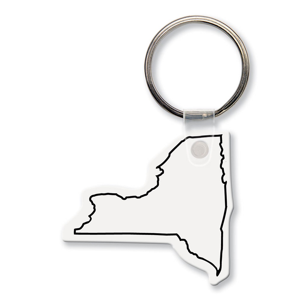 New York State Shape Key Tag (Spot Color) with Logo