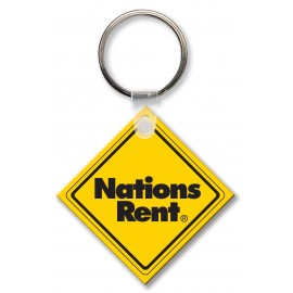 Small Square Key Tag (Spot Color) with Logo