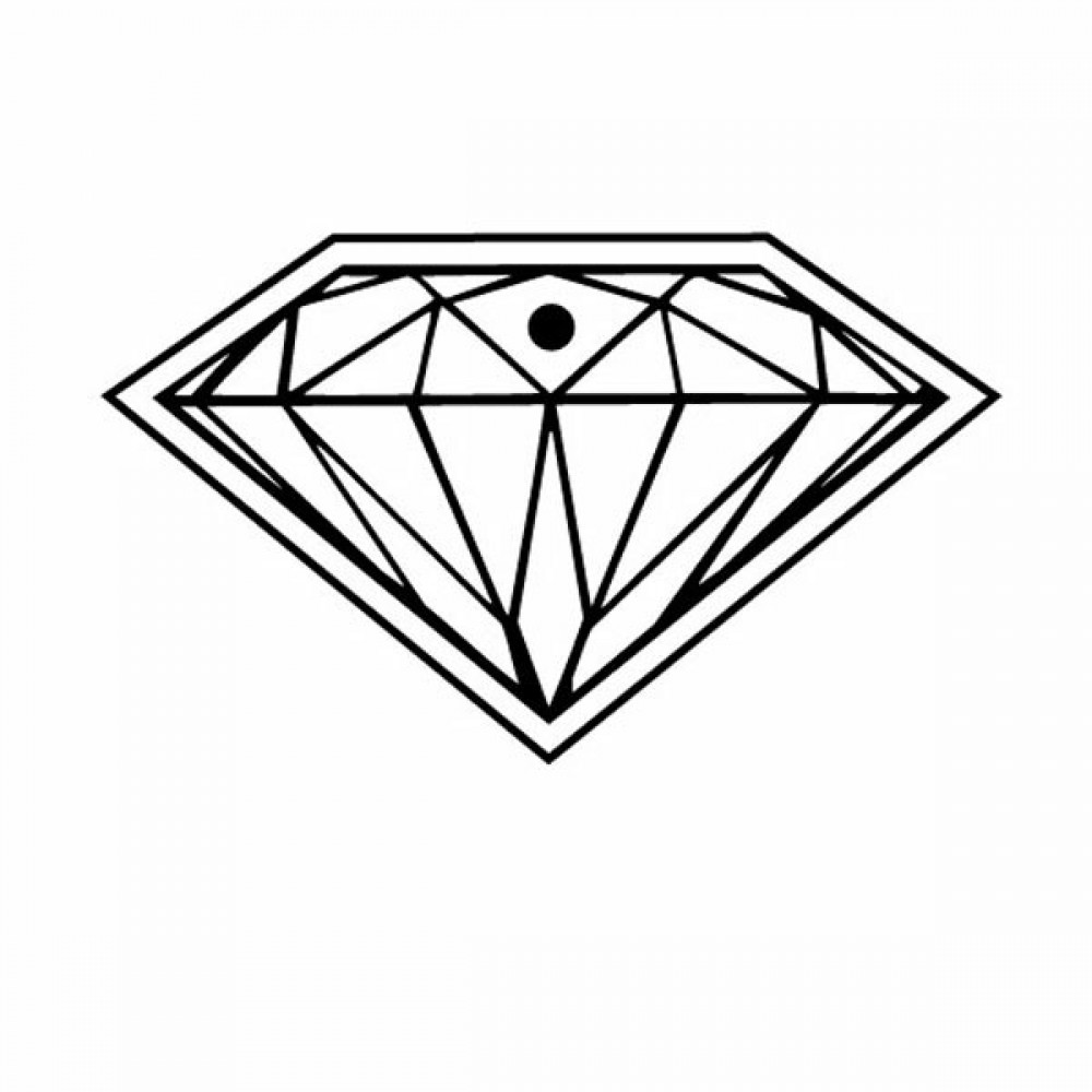 Personalized Diamond Key Tag - Spot Color