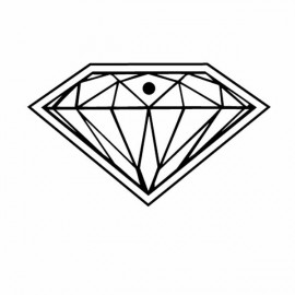 Personalized Diamond Key Tag - Spot Color