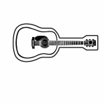 Logo Branded Acoustic Guitar Key Tag - Spot Color