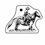 Man on Horse Key Tag - Spot Color with Logo