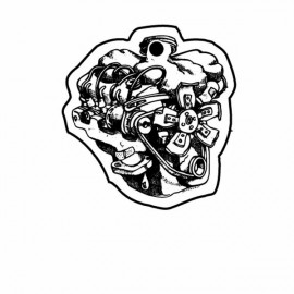 Engine 1 Key Tag (Spot Color) with Logo