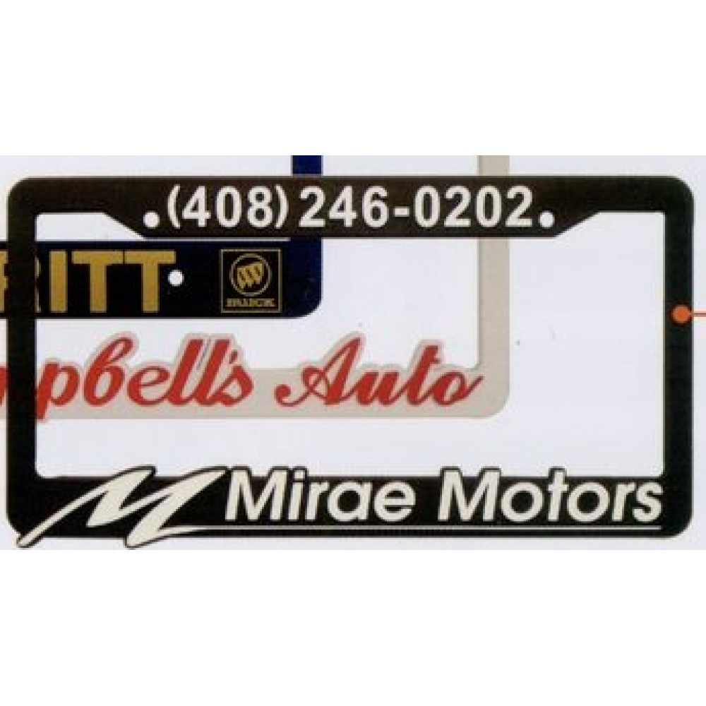 Custom Printed Premium License Plate Frame (Raised Letter Frame) Custom Printed Premium License Plate Frame (Raised Letter Frame)