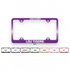 Promotional Colored Zinc Alloy License Plate Frame w/ Laser Engraving