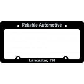 License Plate Frame w/Large Imprint Area At Top with Logo