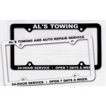 Thin Panel License Plate Frame w/4 Holes (Spot Color) with Logo