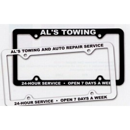 Thin Panel License Plate Frame w/4 Holes (Spot Color) with Logo