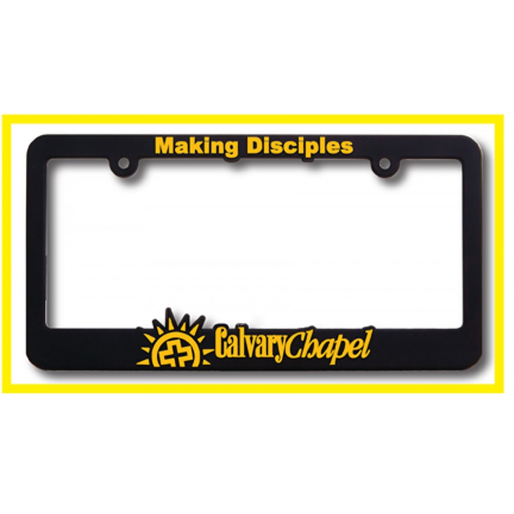 Logo Imprinted New York High View Raised Copy Plastic License Plate Frame Logo Imprinted New York High View Raised Copy Plastic License Plate Frame