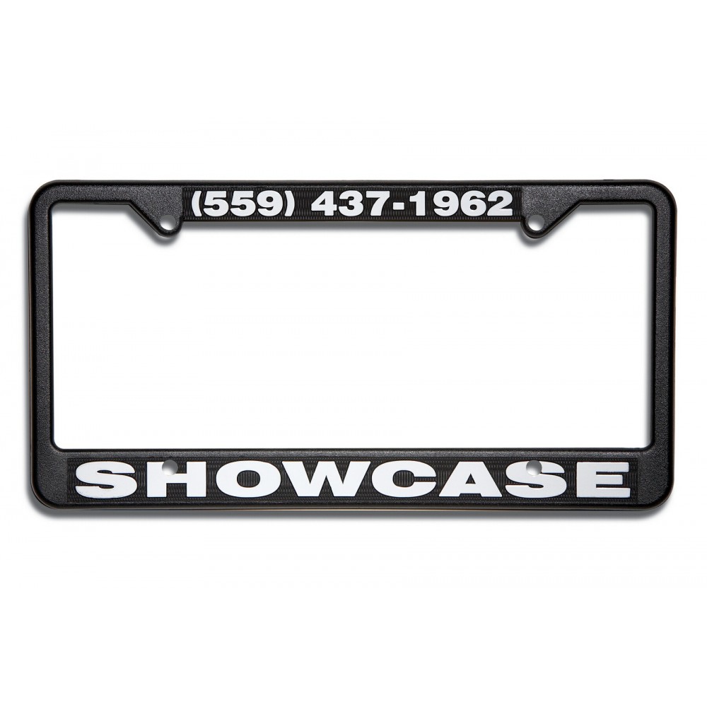 Raised Letter License Plate Frame with Logo Raised Letter License Plate Frame with Logo
