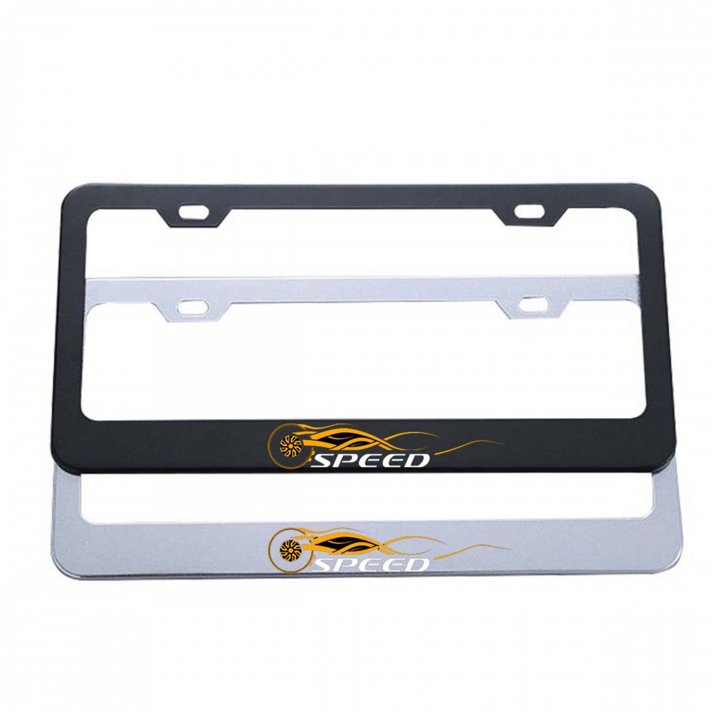Logo Branded Metal License Plate Frame Vehicle