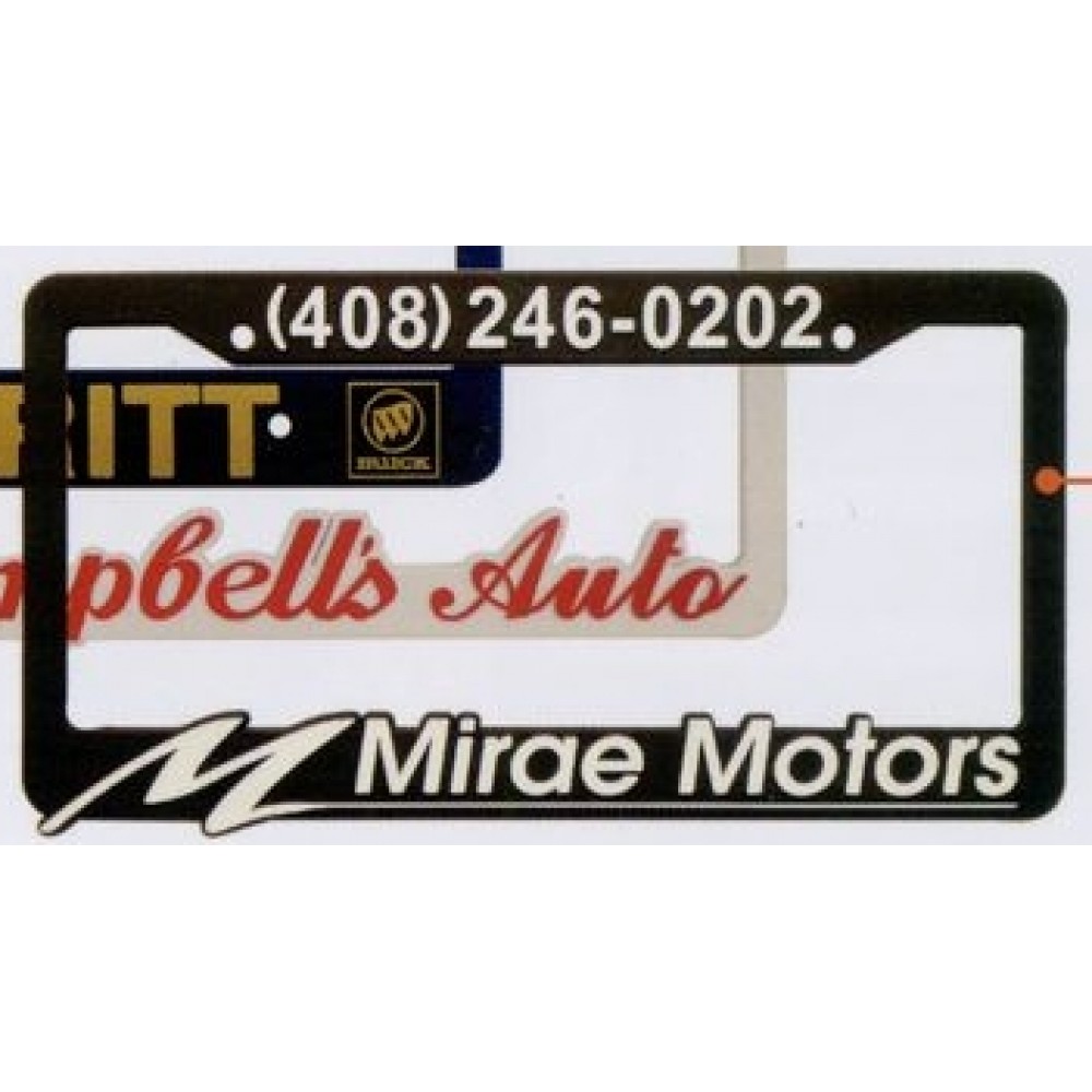 Flat License Plate Frame (Raised Letter Frame) Custom Imprinted Flat License Plate Frame (Raised Letter Frame) Custom Imprinted