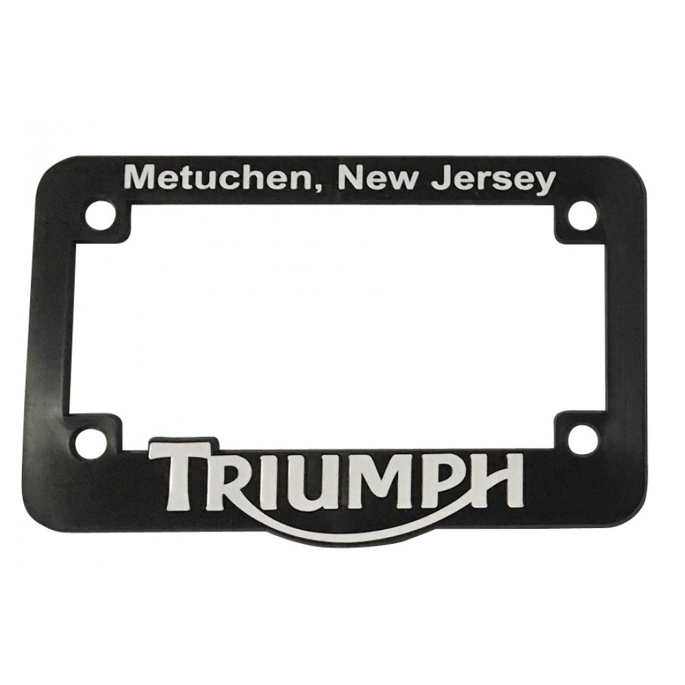 Personalized License Plate Frames For Motorcycles In Raised 3D Logo