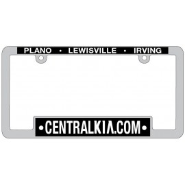 Raised Letter Chrome Plated Plastic Boxed License Plate Frames with Logo