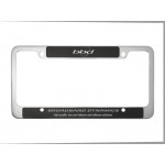 Chrome Plated Plastic License Plate Frame w/ Wide Bottom Engraving Logo Imprinted