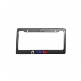 Logo Branded 4 Holes Straight Bottom Full Color Custom Aluminum Alloy License Plate Frame