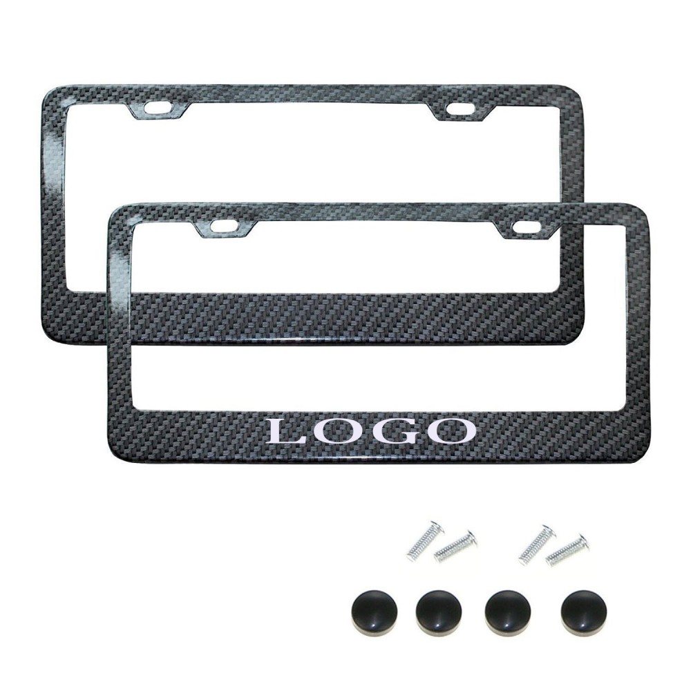 Carbon Fiber Texture License Plate Frame Custom Printed