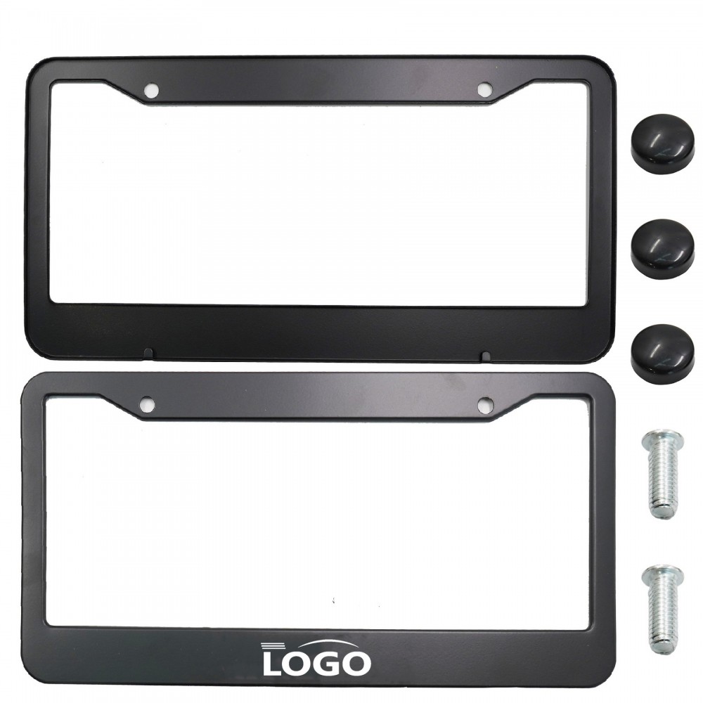 Sturdy Stainless Steel License Plate Bracket with Logo