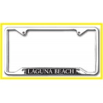 "Simplicity" Standard Chrome Die Cast Metal License Plate Frame with Logo