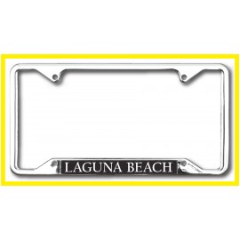 "Simplicity" Standard Chrome Die Cast Metal License Plate Frame with Logo