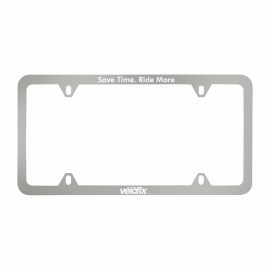 Personalized Polished Stainless Steel License Plate Frame (4 Screw Attachable)