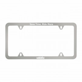 Personalized Polished Stainless Steel License Plate Frame (4 Screw Attachable)