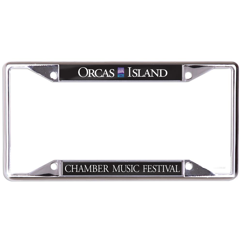Metal License Plate Frame with Acrylic insert Printed on white with Logo Metal License Plate Frame with Acrylic insert Printed on white with Logo