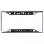 Metal License Plate Frame with Acrylic insert Printed on white with Logo