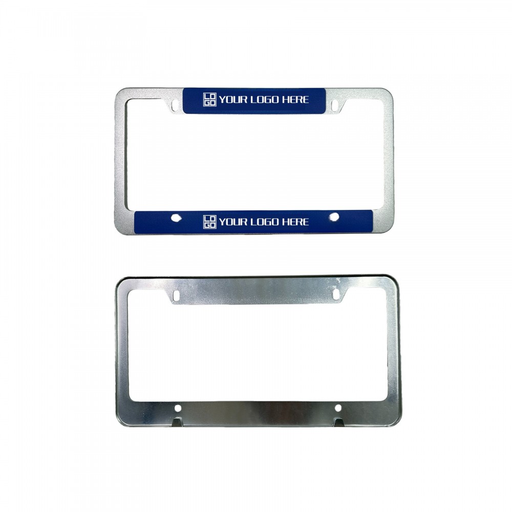 Logo Branded Custom Metal Filled License Plate Frame