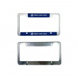 Logo Branded Custom Metal Filled License Plate Frame