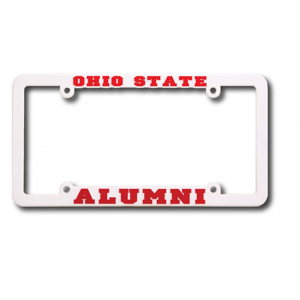 Ohio High High View Raised Copy Plastic License Plate Frame Logo Imprinted Ohio High High View Raised Copy Plastic License Plate Frame Logo Imprinted