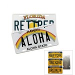 Embossed Aluminum License Plates MOQ 100PCS with Logo