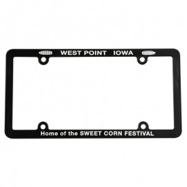 Screened Full View License Plate Frame With 4 Holes with Logo