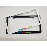 License Plate Less than Min. Frame White or Black Custom Printed