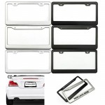 Chrome Plated ABS Plastic License Plate Frame With Logo Imprinted with Logo