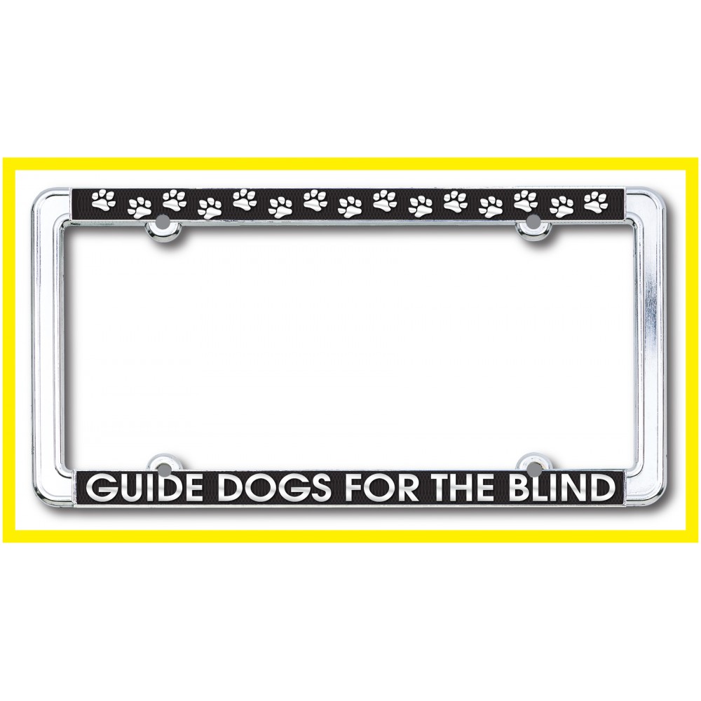 Polished Chrome Die Cast Metal License Plate Frame with Logo Polished Chrome Die Cast Metal License Plate Frame with Logo