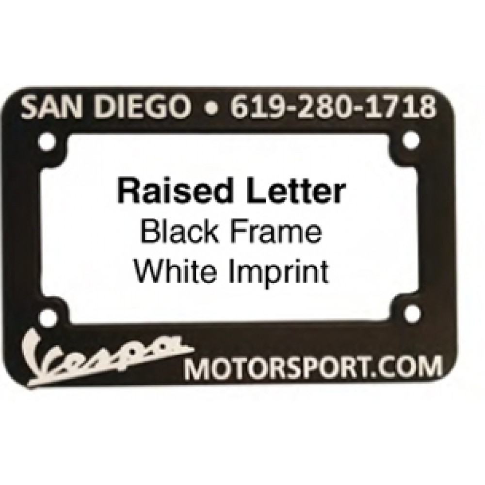 Custom Imprinted Motorcycle Plasti-Chrome License Plate Frame (Imported) Custom Imprinted Motorcycle Plasti-Chrome License Plate Frame (Imported)
