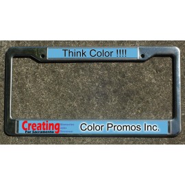 Logo Branded Full Color Chrome License Plate Frames  Logo Branded Full Color Chrome License Plate Frames