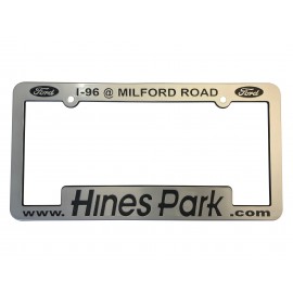 License Plate Premium Chrome Faced Frames with Logo