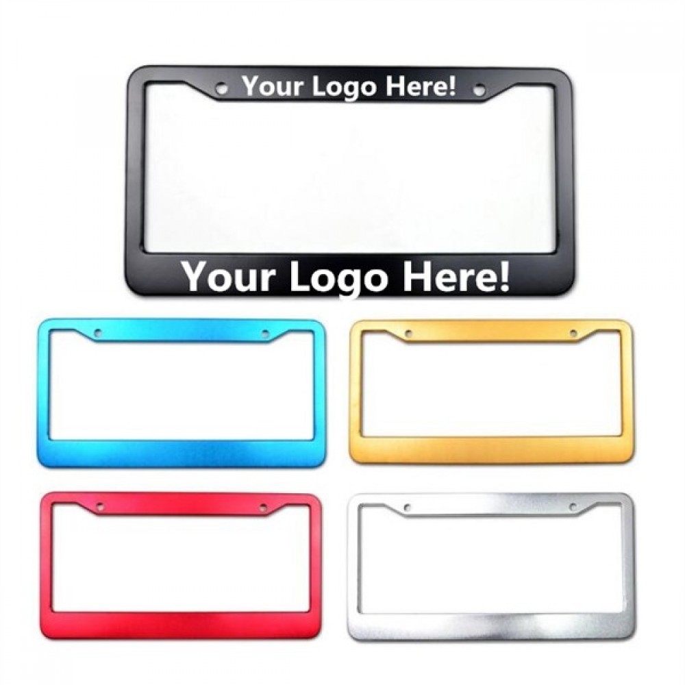 Custom Printed Auto 2 Holes Stainless Steel License Plate Frames Custom Printed Auto 2 Holes Stainless Steel License Plate Frames