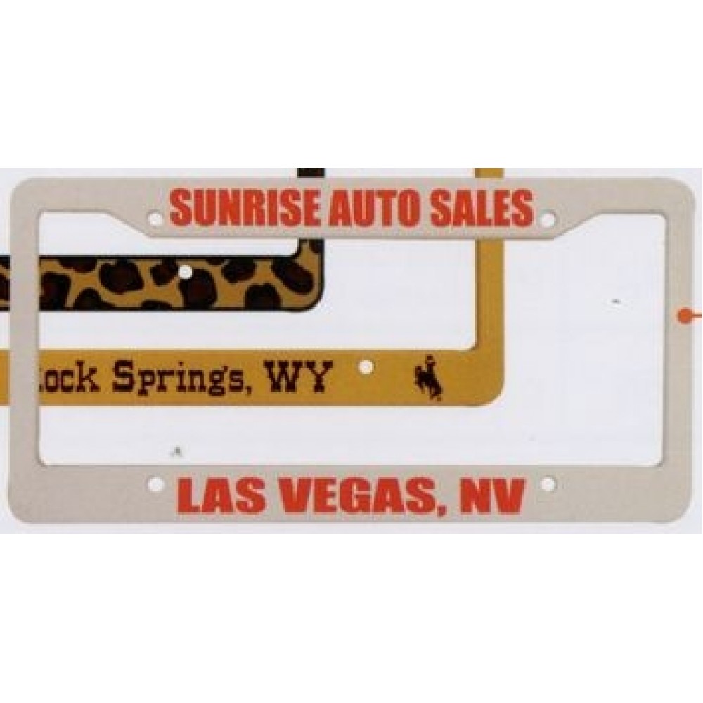 Custom Imprinted Flat License Plate Frame (Silk Screen Frame) Custom Imprinted Flat License Plate Frame (Silk Screen Frame)