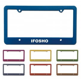 Promotional Classic Plastic License Plate Frames Front Rear w/4 Holes & Straight Bottom 12" x 6"