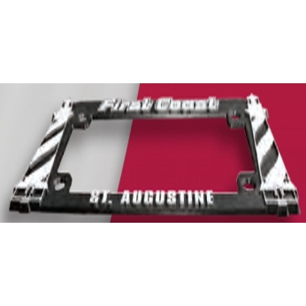 Motorcycle License Plate Frame with UVI with Logo