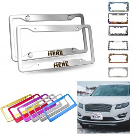 Stainless Steel License Plate Frame with Logo
