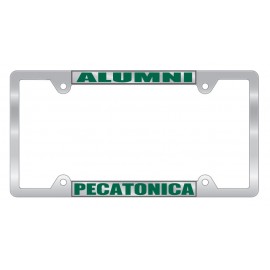Chrome Plated Plastic Signature Laminate License Plate Frame w/Plastic Chrome Material with Logo