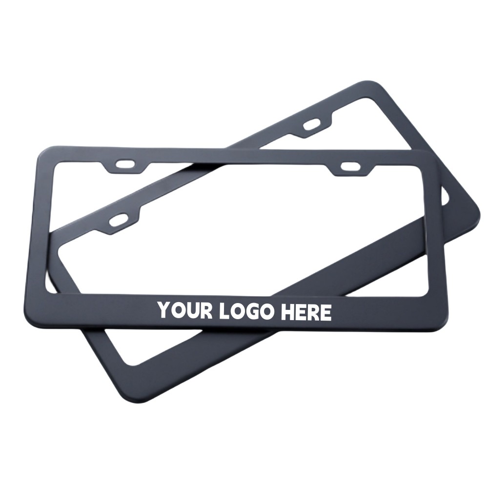 Stainless Steel License Plate Frame with Logo