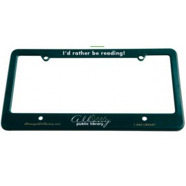 Personalized License Plate Frame w/ 4 Holes & Straight Bottom