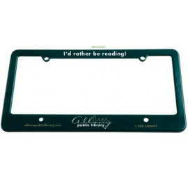 License Plate Frame w/ 4 Holes & Straight Bottom with Logo